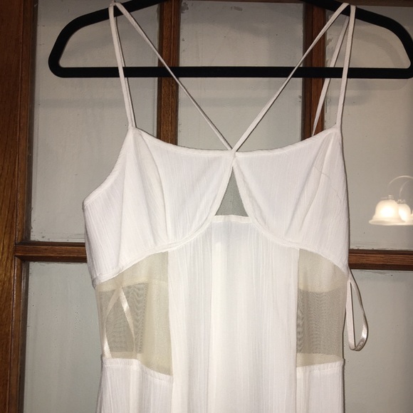 BCBG white maxi dress with mesh cut-outs - Picture 2 of 4